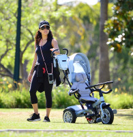 Eva Longoria - Spends the day at the park with her family in Beverly Hills, 6/8/2020