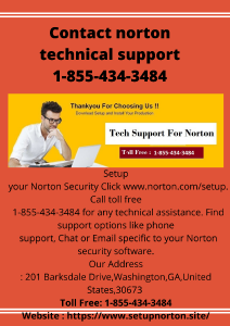 Contact norton technical support 1 855 434 3484