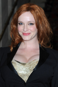 PARIS, FRANCE - JULY 01:  Christina Hendricks arrives at the Versace Haute-Couture show as part of P